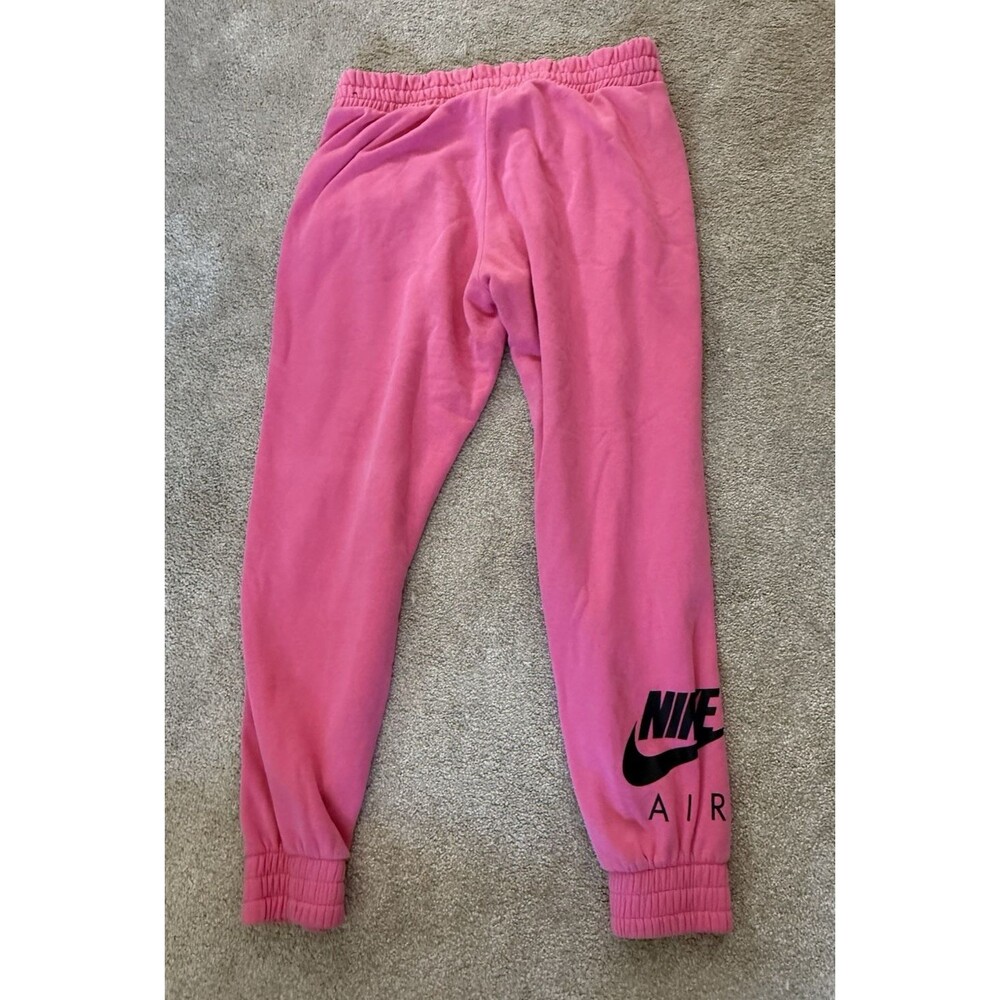 Nike Air Sweatpants Women's Size Large  Pink Joggers  Zipper Pockets